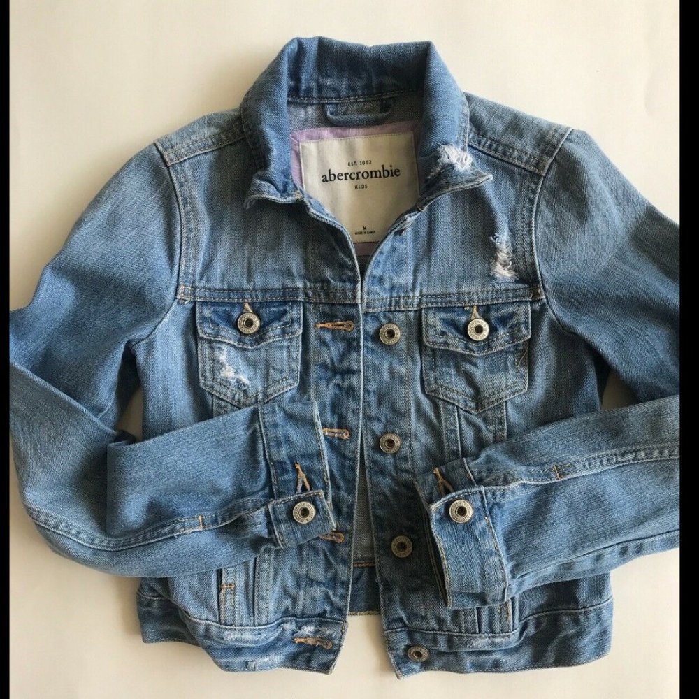 Girls Abercrombie Kids Jean Jacket, Size Medium
